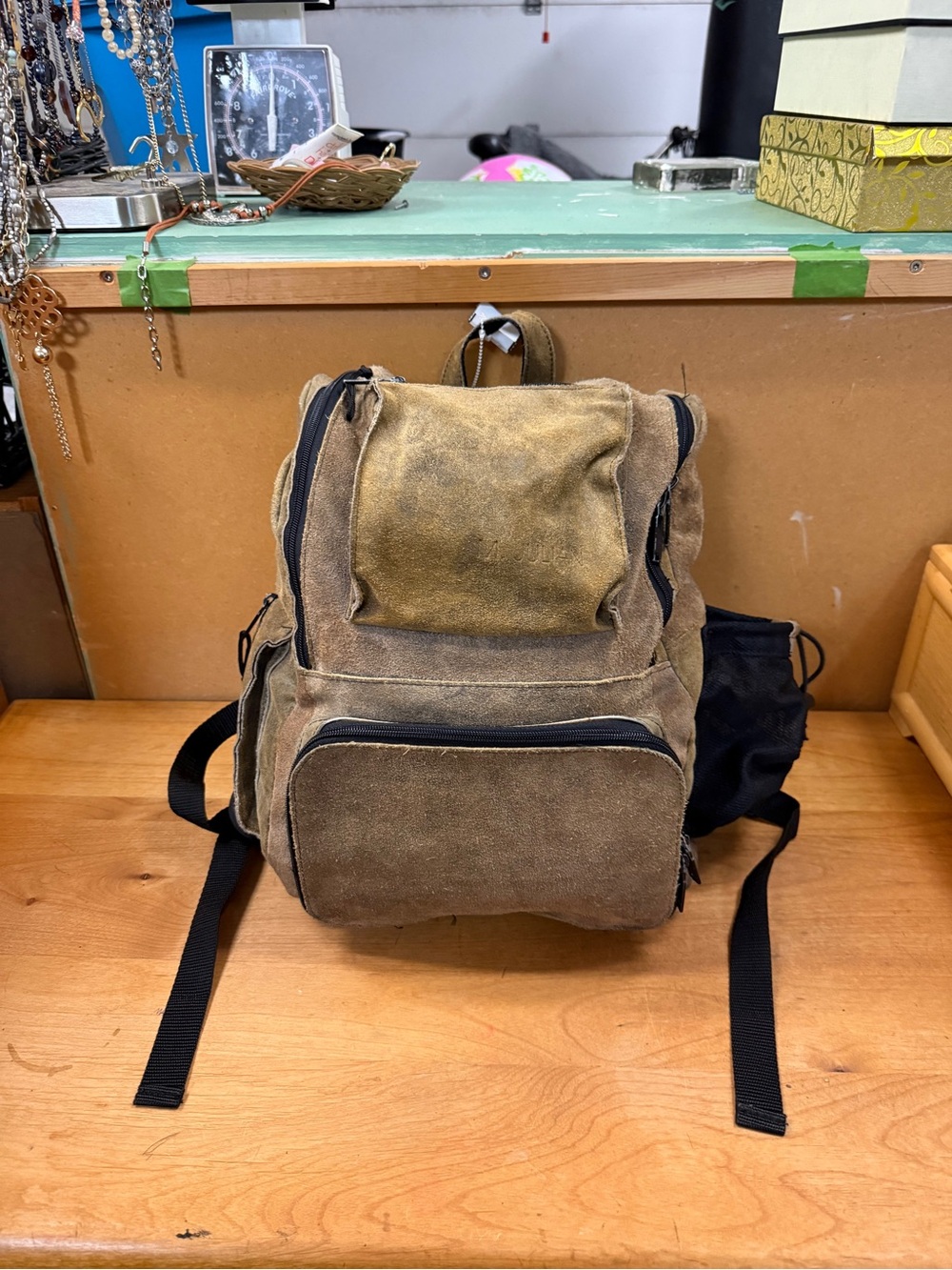 VTG Wilsons Leather M. Julian Suede Backpack Brown Distressed Rucksack